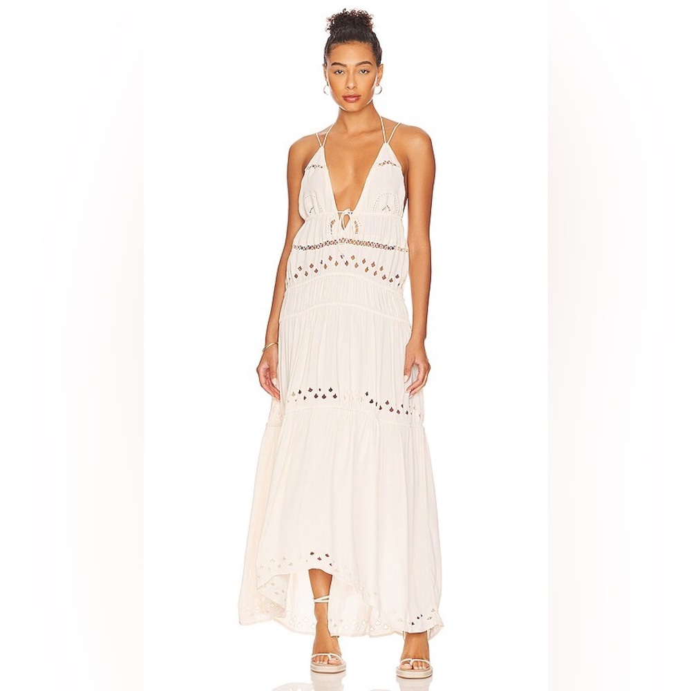 Boho L’Academie Emmalyn Ivory Maxi Dress